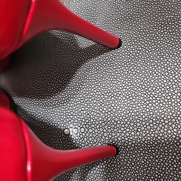 NWOT INC International Concepts Vibrant Red Over the Knee Boots - Picture 4 of 9